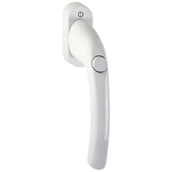 HOPPE Fenstergriff ATLANTA 0530SV//U26 mit Druckknopf 37mm weiß F9 F1