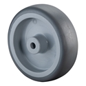 Rad, Rad Ø 50mm, Thermoplastischer Gummi grau, Radb. 20mm, Nabenl. 22mm, Gleitlager, Radk. Kunststoff, Tragkr. 50kg Nr. A80.054