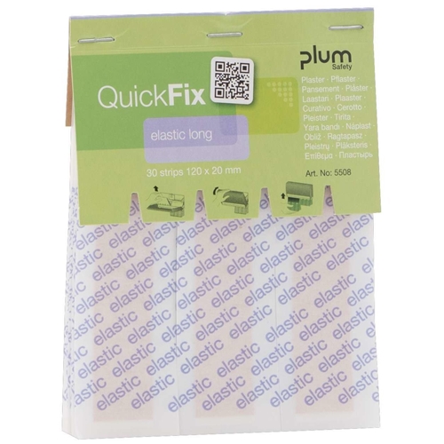 Plum 5508 QuickFix Nachfüllpack 30 Stück elastischen Fingerverbänden passend für die QuickFix und QuickFix UNO Pflasterspender