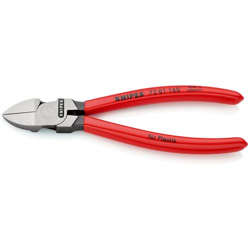 Knipex Seitenschneider für Kunststoff mit Kunststoff überzogen 160 mm Nr. 72 01 160