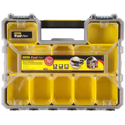 Stanley Organizer FatMax 10 T. Fächer 44 6x11 6x35 7cm herausnehmbare Boxen robust Nr. 1-97-518