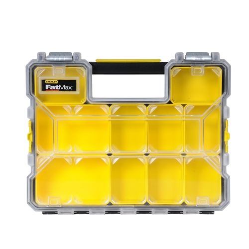 Stanley Organizer FatMax 10 flache Fächer 44 6x7 4x35 7cm herausnehmbare Boxen robust Nr. 1-97-517