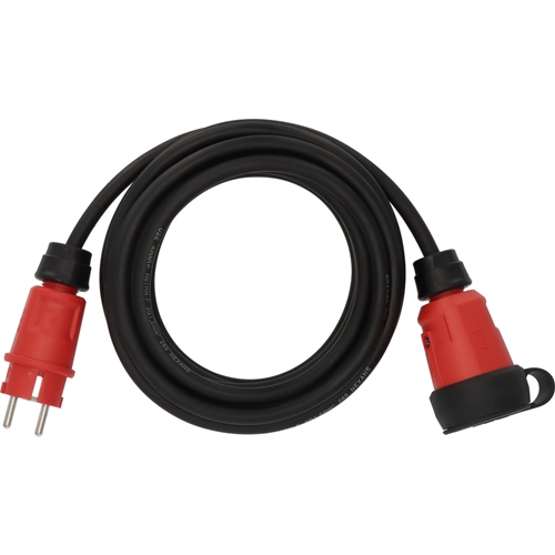 Brennenstuhl Professional Verlängerungskabel VN 1110 IP44 (5m Kabel H07RN-F 3G1.5 in schwarz Baustelleneinsatz und ständiger Einsatz im
