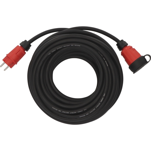 Brennenstuhl Professional Verlängerungskabel VN 2200 (25m Kabel H07RN-F 3G2.5 in schwarz Baustelleneinsatz und ständiger Einsatz im Freien