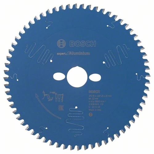 Bosch Kreissägeblatt EXPERT for Aluminium 216x30x2 6mm 64 Zähne Nr. 2608644110