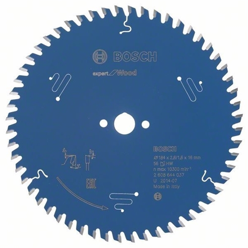 Bosch Kreissägeblatt EXPERT for Wood 184x16x2 6mm 56 Zähne Nr. 2608644037