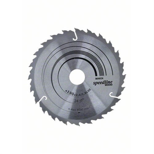 Bosch Kreissägeblatt Speedline Wood 190x30x2 4mm 24 Zähne Nr. 2608640801