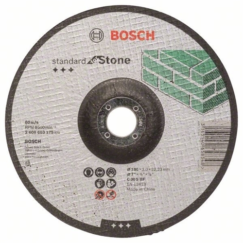 Bosch Trennscheibe gekröpft Standard for Stone C 30 S BF 180mm 3 0mm 1er-Pack Nr. 2608603175