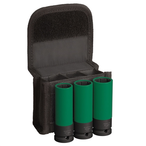 Bosch PRO Impact Socket Set mit PET-Abdeckungen 1/2 Zoll extra tief 3‐tlg. Nr. 2608003033