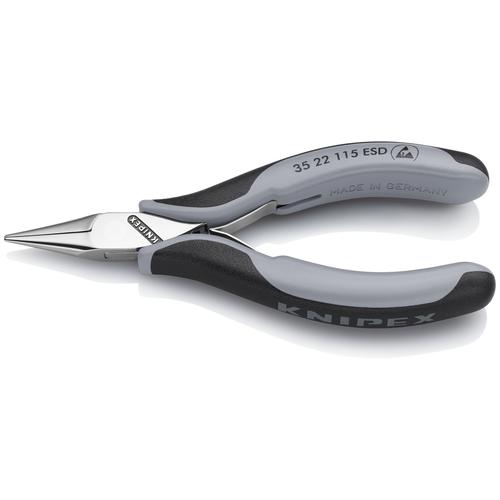 Knipex Elektronik-Greifzange ESD mit Mehrkomponenten-Hüllen 115 mm Nr. 35 22 115 ESD