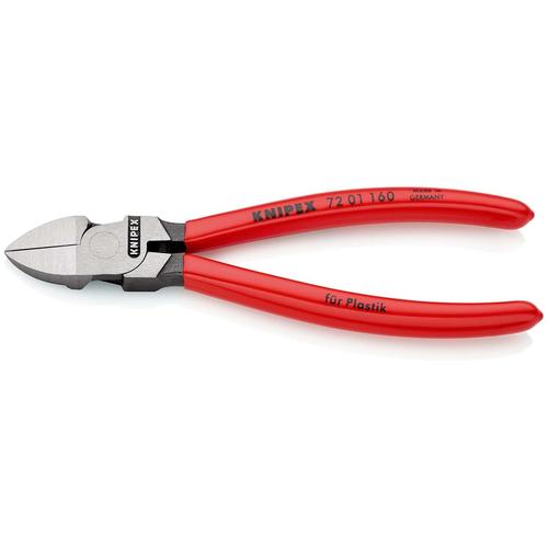 Knipex Seitenschneider für Kunststoff mit Kunststoff überzogen 160 mm (SB-Karte/Blister) Nr. 72 01 160 SB