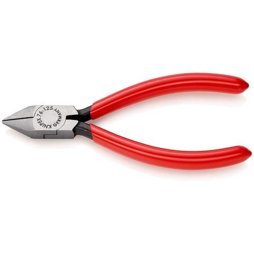 Knipex Seitenschneider für Elektromechaniker mit Kunststoff überzogen schwarz atramentiert 125 mm Nr. 76 81 125