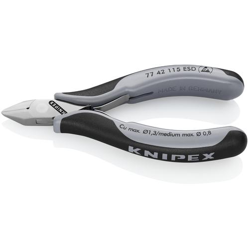 Knipex Elektronik-Seitenschneider ESD mit Mehrkomponenten-Hüllen 115 mm Nr. 77 42 115 ESD
