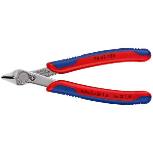 Knipex Electronic Super Knips mit Mehrkomponenten-Hüllen 125 mm (SB-Karte/Blister) Nr. 78 03 125 SB