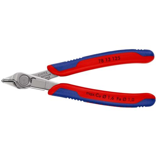 Knipex Electronic Super Knips mit Mehrkomponenten-Hüllen 125 mm (SB-Karte/Blister) Nr. 78 13 125 SB