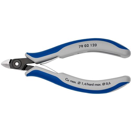 Knipex Präzisions-Elektronik-Seitenschneider mit Mehrkomponenten-Hüllen brüniert 120 mm Nr. 79 02 120
