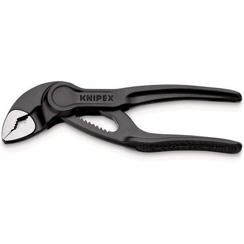 Knipex Cobra XS Wasserpumpenzange aufgeprägte raue Oberfläche grau atramentiert 100 mm Nr. 87 00 100