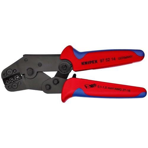 Knipex Crimpzange kurze Bauform mit Mehrkomponenten-Hüllen brüniert 195 mm Nr. 97 52 14