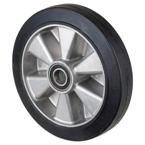 Rad Rad Ø 300mm Elastik-Reifen schwarz Radb. 60mm Nabenl. 75mm Kugellager Radk. Aluminium Tragkr. 700kg Nr. B80.300