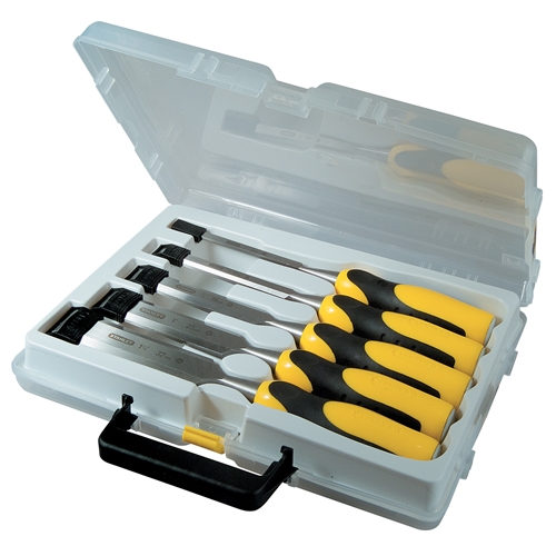 Stanley Stechbeitel Dynagrip Kunststoffgriff mit Schlagkappe Set 5-tlg. 6 10 15 20 25mm Nr. 2-16-888