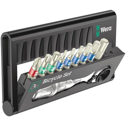 Wera Bit-Sortiment Edelstahl mit Ratsche Bicycle Set 9 Nr. 05004177001