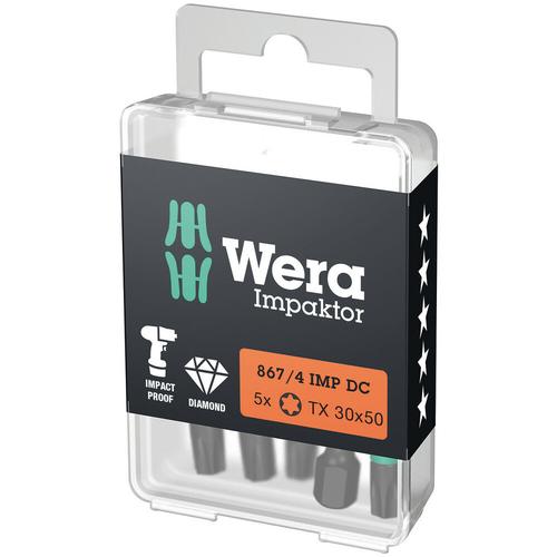 Wera TORX-Bit Impaktor 867/4 IMP DC TORX 30x50mm DIY-Box Nr. 05057666001