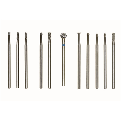 Proxxon Feinfräsersatz (Wolfram-Vanadiumstahl) 5-teilig (Rad Kugel Kegel Zylinder Elypse) Nr. 28710