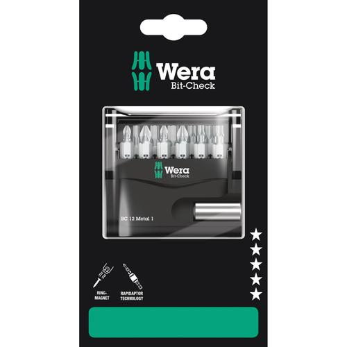 Wera Bits-Sortiment Bit-Check 12 Metal 1 SB Nr. 05136393001