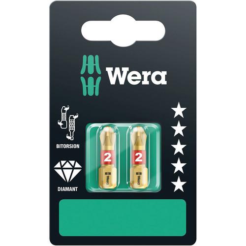 Wera Phillips-Recess Bit BiTorsion 851/1 BDC PH 2 Set SB Nr. 05073335001