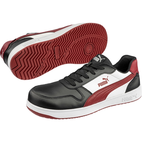 Puma Safety Sicherheitsschuh FRONTCOURT BLACK/WHITE/RED LOW S3L ESD FO HRO SRC Nr. 640200