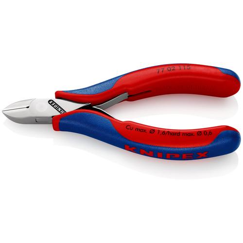 Knipex Elektronik-Seitenschneider mit Mehrkomponenten-Hüllen 115 mm Nr. 77 02 115