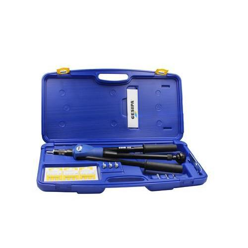 Gesipa Blindnietmutter-Gerät GBM 50 im Koffer inkl. Gewindedorne und Mundstücke M5 M6 M8 M10 Setzhub 6mm Nr. 1619730