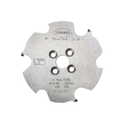 Lamello P-System Nutfräser CNC DP Ø100.4x7xØ16mm Z3 NL 4xØ5.5xØ28mm Nr. 132144