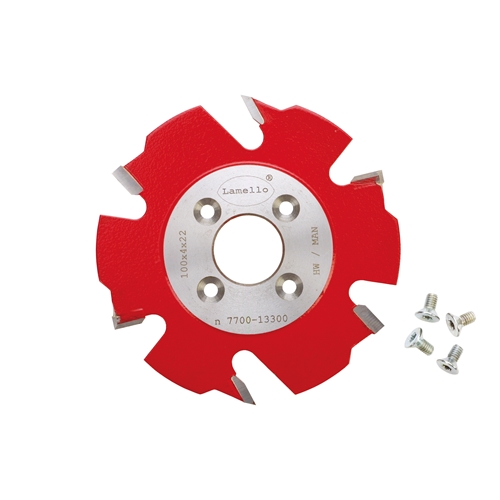 Lamello Nutfräser für Nutfräsmaschine mit Vorschneider HW Ø100x4xØ22mm Z2+V4 NL 4 Nr. 132000