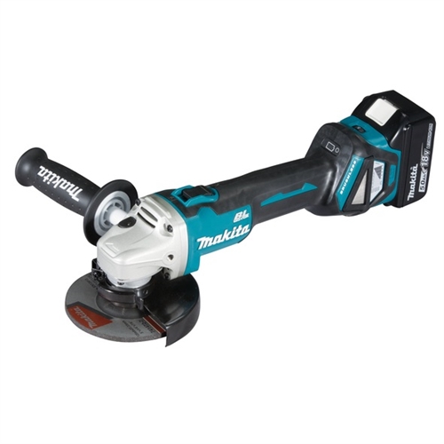 Makita Akku Winkelschleifer DGA511RTJ 18V Li-ion Scheiben-Ø 125mm Gewicht 3 0 kg mit 2 Akkus 5 0 Ah Ladegerät im MAKPAC Gr.3