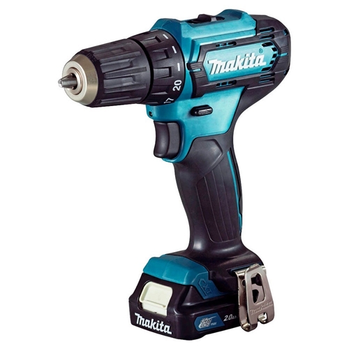 Makita Akku-Bohrschrauber DF333DSAE, 12V / 2,0Ah, mit 2 Akkus und Koffer