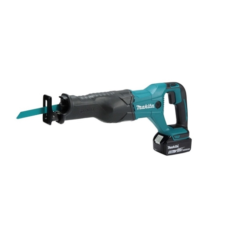 Makita Akku Reciprosäge DJR186RT 18 V Li-ion Gewicht 3 5 kg mit 1 Akku 5 0 Ah Ladegerät im Transportkoffer