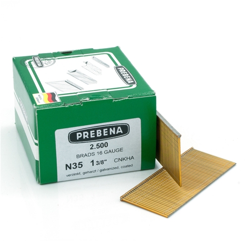 PREBENA N35CNKHA Stauchkopfnägel (Brads) verzinkt geharzt (Inhalt VE: 2500 Stück)