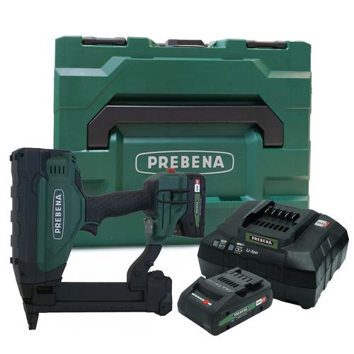 PREBENA PKT-3-ES40-SET22 Druckluft-Akku-Nagler inkl. 2 x 18V-Akku 2 0 Ah + Ladestation