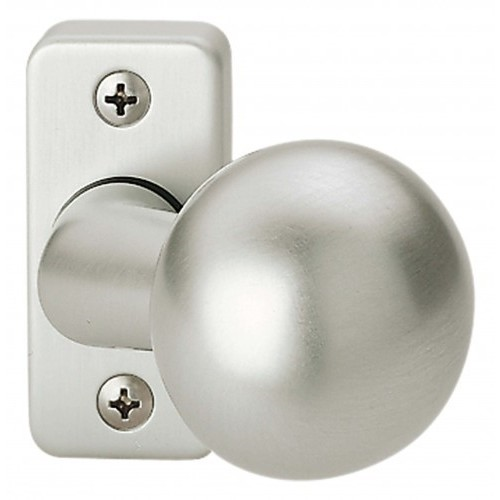 FSB PT-Knopf Kugelform auf eckiger Rosette Aluminium DIN Links-Rechts 07 0846 Naturfarbig eloxiert o. Stütznocken sichtbar