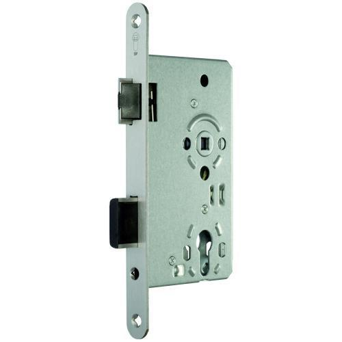 SSF Objekt Einsteckschloss 19 PZW F20/55/72/8 Rechts Stulp rund Silber Klasse 3 Flüsterfalle & Metallriegel Nr. A1901N50/142G