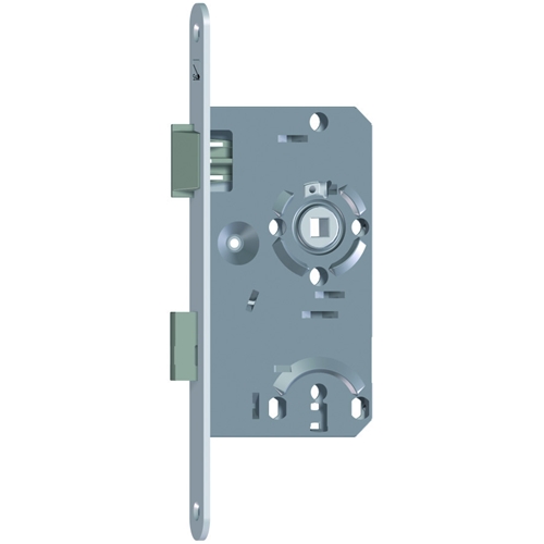 Zimmertür Einsteckschloss 120700 BB F18/55/72/8 Rechts Stulp rund silber Klasse 1 Falle u. Riegel Polyamid Nr. 1207000.55R.047
