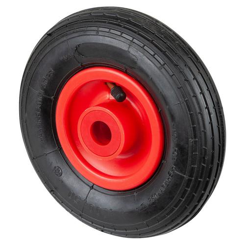 Luftrad Rad Ø 200mm Gummi schwarz Radb. 50mm Nabenl. 58mm Gleitlager Radk. Kunststoff Tragkr. 80kg Rillenprofil Nr. D10.200