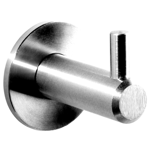 Garderobenhalter 1-fach Percha 001 rund Ø 35mm Edelstahl V2A gebürstet Ø 14mm T: 42mm inkl. Befestigung Nr. PERCHA1.65