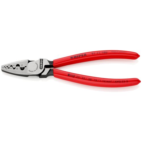 Knipex Crimpzange für Aderendhülsen mit Kunststoff überzogen 180 mm Nr. 97 71 180