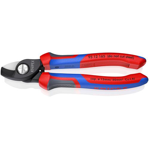Knipex Kabelschere mit Mehrkomponenten-Hüllen brüniert 165 mm Nr. 95 12 165