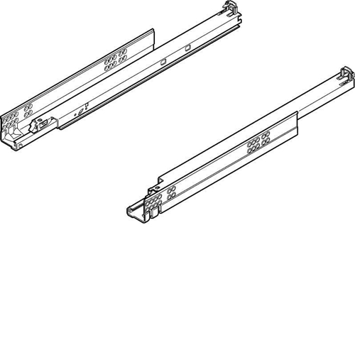 Blum TANDEM plus BLUMOTION Vollauszug Führung 30 kg NL=450 mm für Kupplung links/rechts verzinkt (VE:6) Nr. 560H4500B