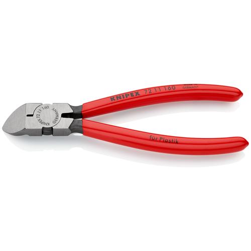 Knipex Seitenschneider für Kunststoff mit Kunststoff überzogen 160 mm Nr. 72 11 160