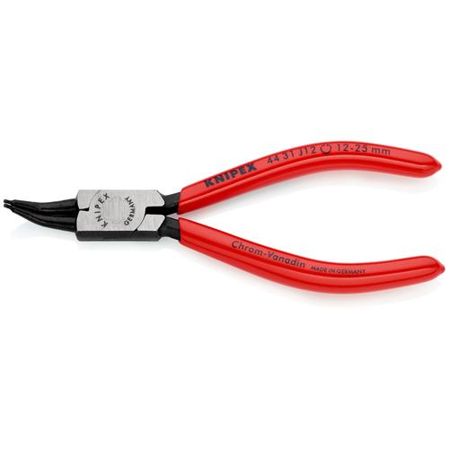 Knipex Sicherungsringzange für Innenringe in Bohrungen 45° gewinkelt mit Kunststoff überzogen schwarz atramentiert 140 mm Nr. 44 31 J12