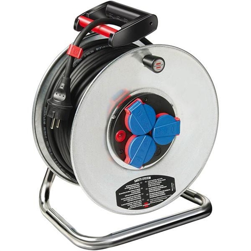 Brennenstuhl Garant S IP44 Kabeltrommel (25m Stahlblech kurzfristiger Einsatz im Außenbereich Made in Germany) Nr. 1198580